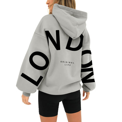Novira - Sweat à capuche imprimé London