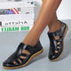 Women White Strappy Flat Sandals Arch Support Non-Slip - Image 11