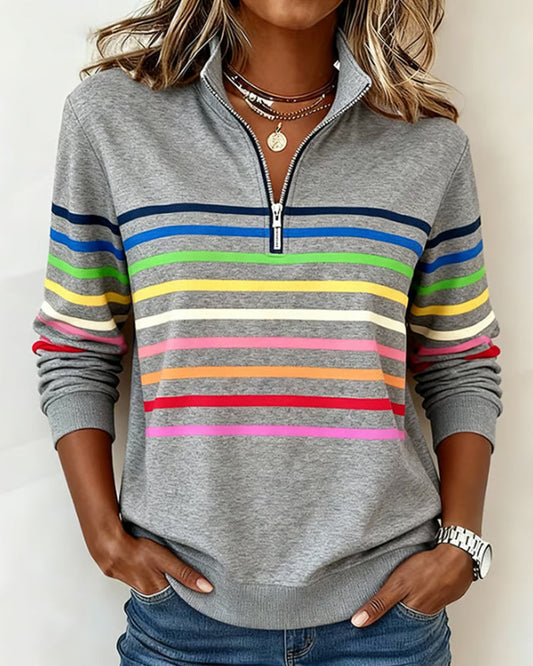 Calyra - Sweat-shirt rayé pour femmes