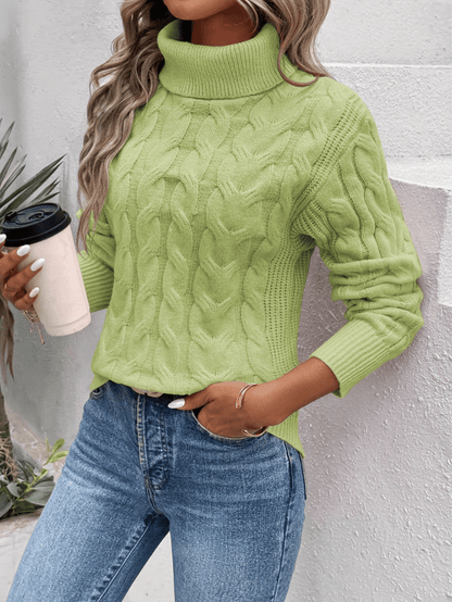 Maerelle – Pull à col roulé torsadé pour femme