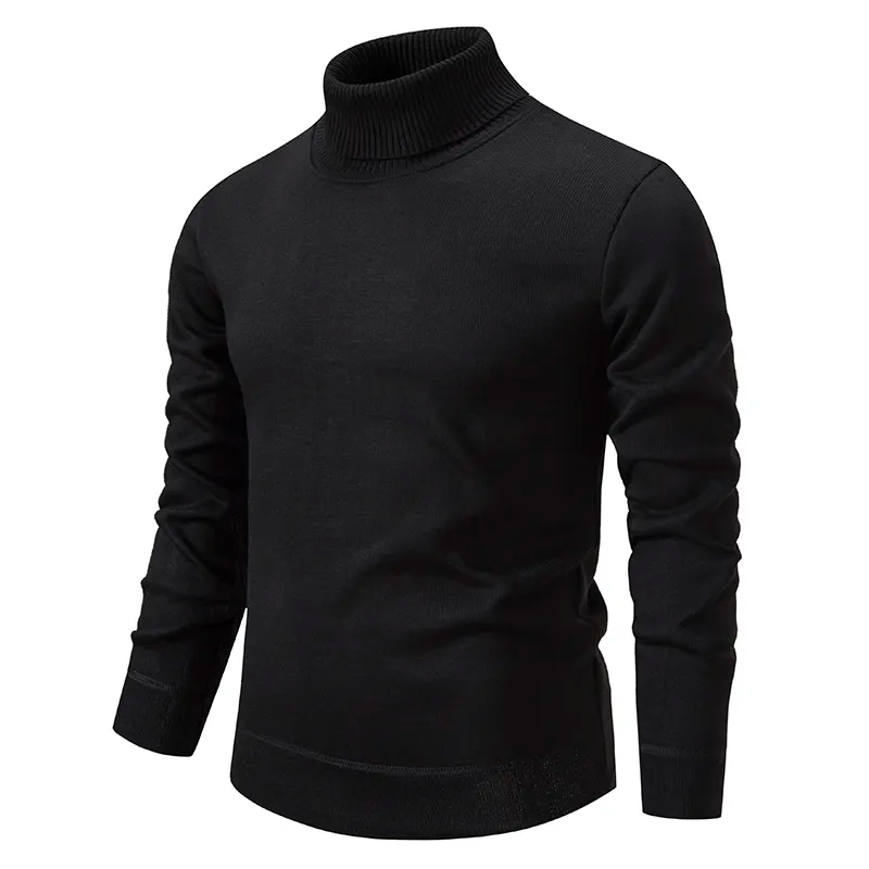 Renwick – Suéter de cuello alto para hombre 100% lana