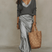 Women Ivory Knit Satin Midi Dress Set Two Piece - Image 5