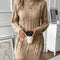 Women Cable Knit Sweater Dress