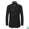 Manteau matelassé en mélange de laine avec col pour homme