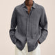 Renaro – Mens Linen Shirt Long Sleeve Slim Fit