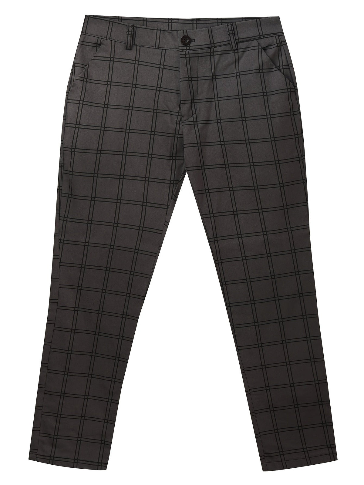 Men's Slim Fit Plaid Dress Pants - Image 10
