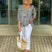 Women's Floral V-Neck Blouse Three-Quarter Sleeve Plus Size - Image 11