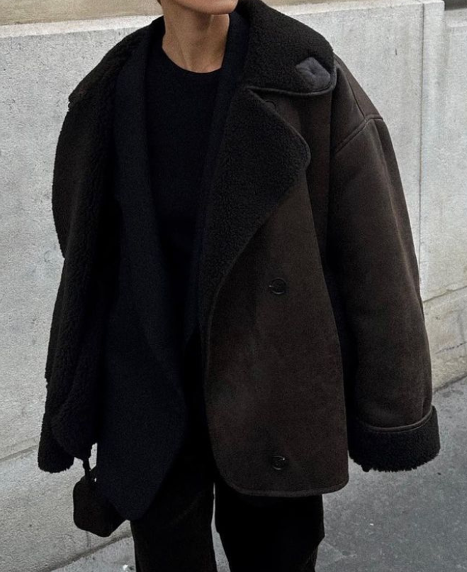 Sophie – Women’s Short Shearling Wool Jacket