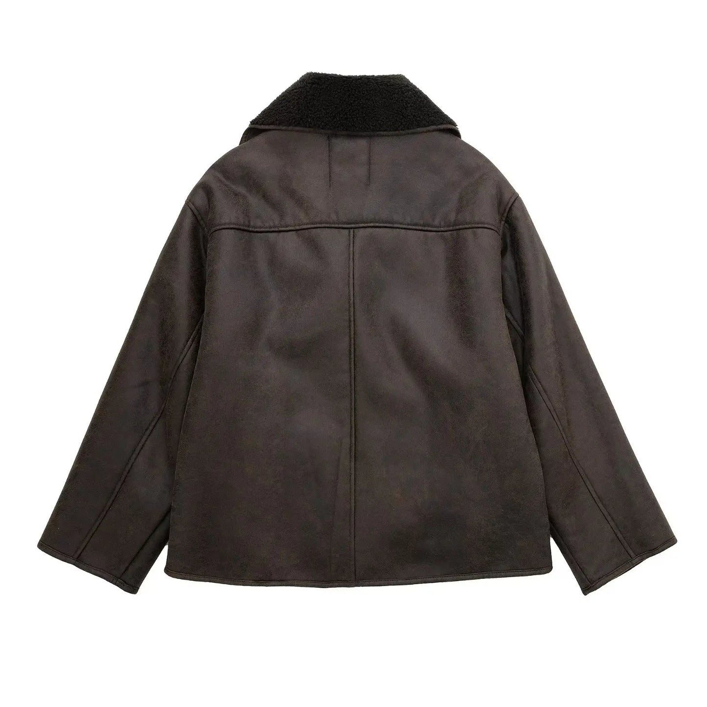 Sophie – Women’s Short Shearling Wool Jacket
