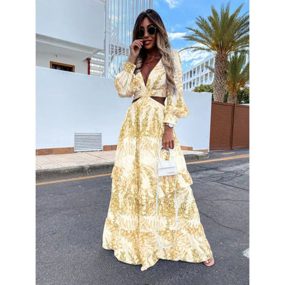 Allivara - Rochie lungă elegantă