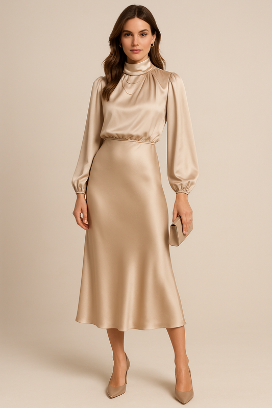 Krizen – High Waist Midi Dress
