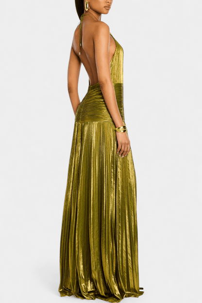 Rossa – Off-Shoulder Maxi Dress in Green - Image 2