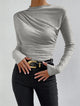 Livarelle – Women’s Long Sleeve Top with Gathered Detail