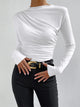 Livarelle – Women’s Long Sleeve Top with Gathered Detail