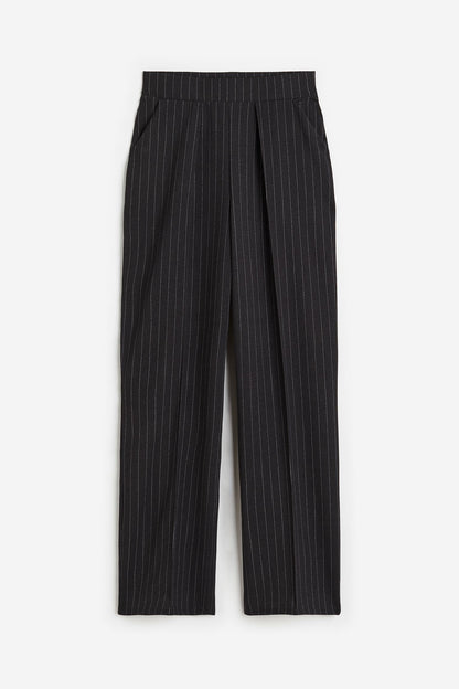 Elvarinn - Pantaloni Donna a Gamba Larga con Pieghe