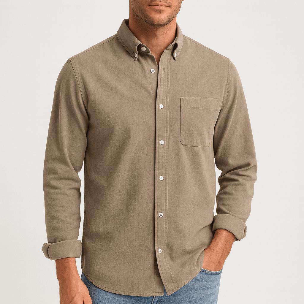 Corvaine - Cotton Long Sleeve Button Shirt