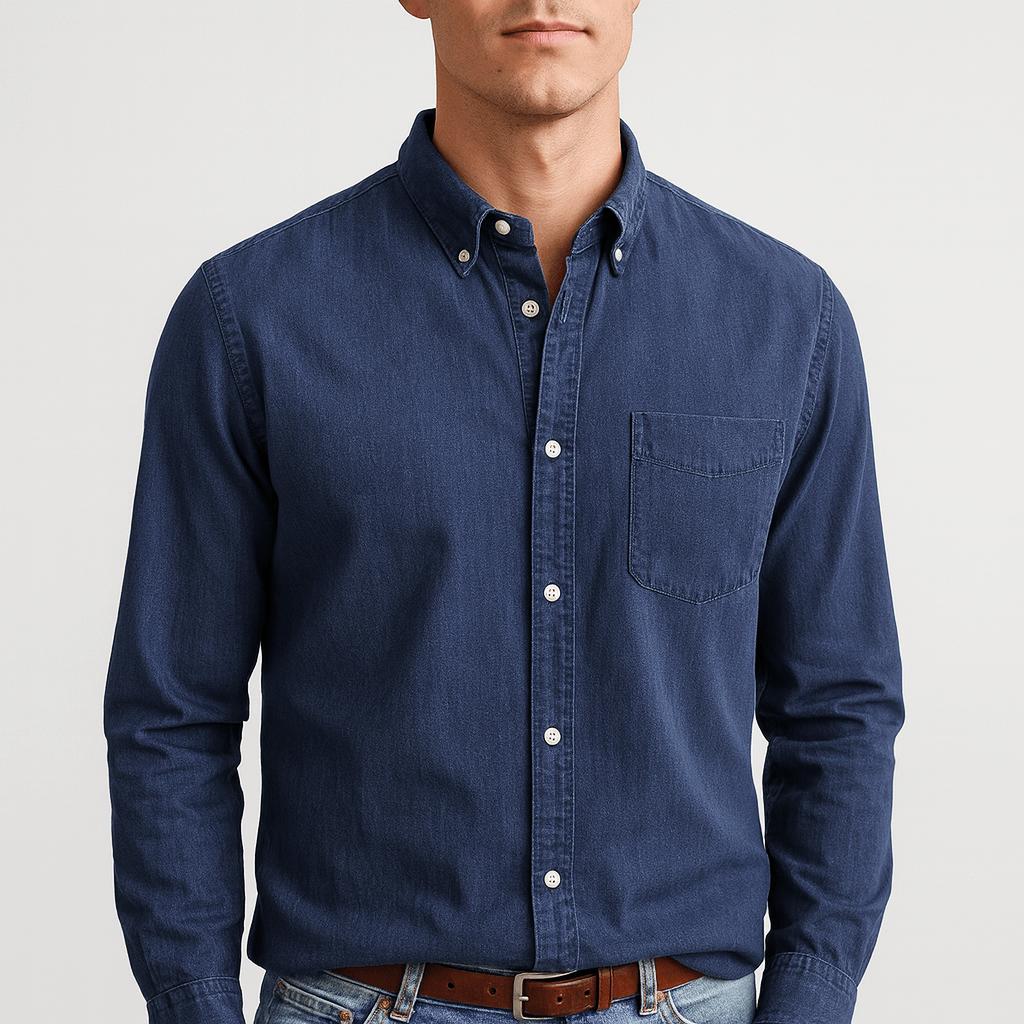 Corvaine - Cotton Long Sleeve Button Shirt
