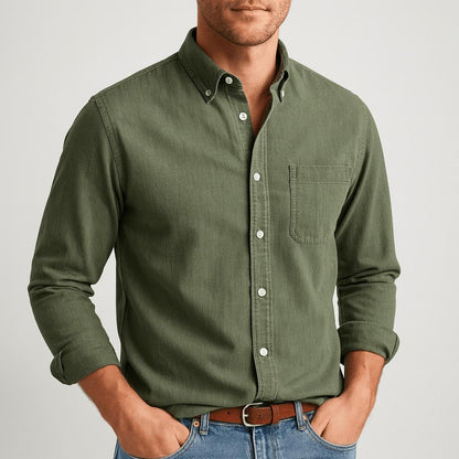 Corvaine - Cotton Long Sleeve Button Shirt