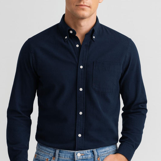 Corvaine - Cotton Long Sleeve Button Shirt
