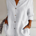 Women Linen Oversized Button-Down Shirt - Image 12