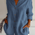 Women Linen Oversized Button-Down Shirt - Image 5