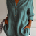 Women Linen Oversized Button-Down Shirt - Image 6