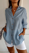 Women Linen Oversized Button-Down Shirt