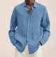Men's Linen Button Down Shirt Classic Fit Lightweight - Image 5
