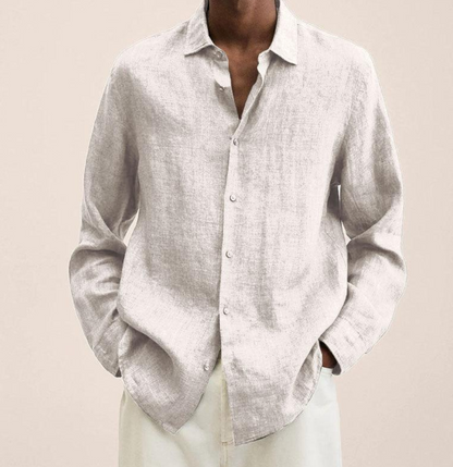 Men's Linen Button Down Shirt Classic Fit Lightweight - Image 8