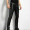 Rovareck - Mens Slim Fit Faux Leather Trousers