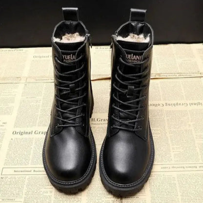 Black Ankle-High Boots for Women Azzoria