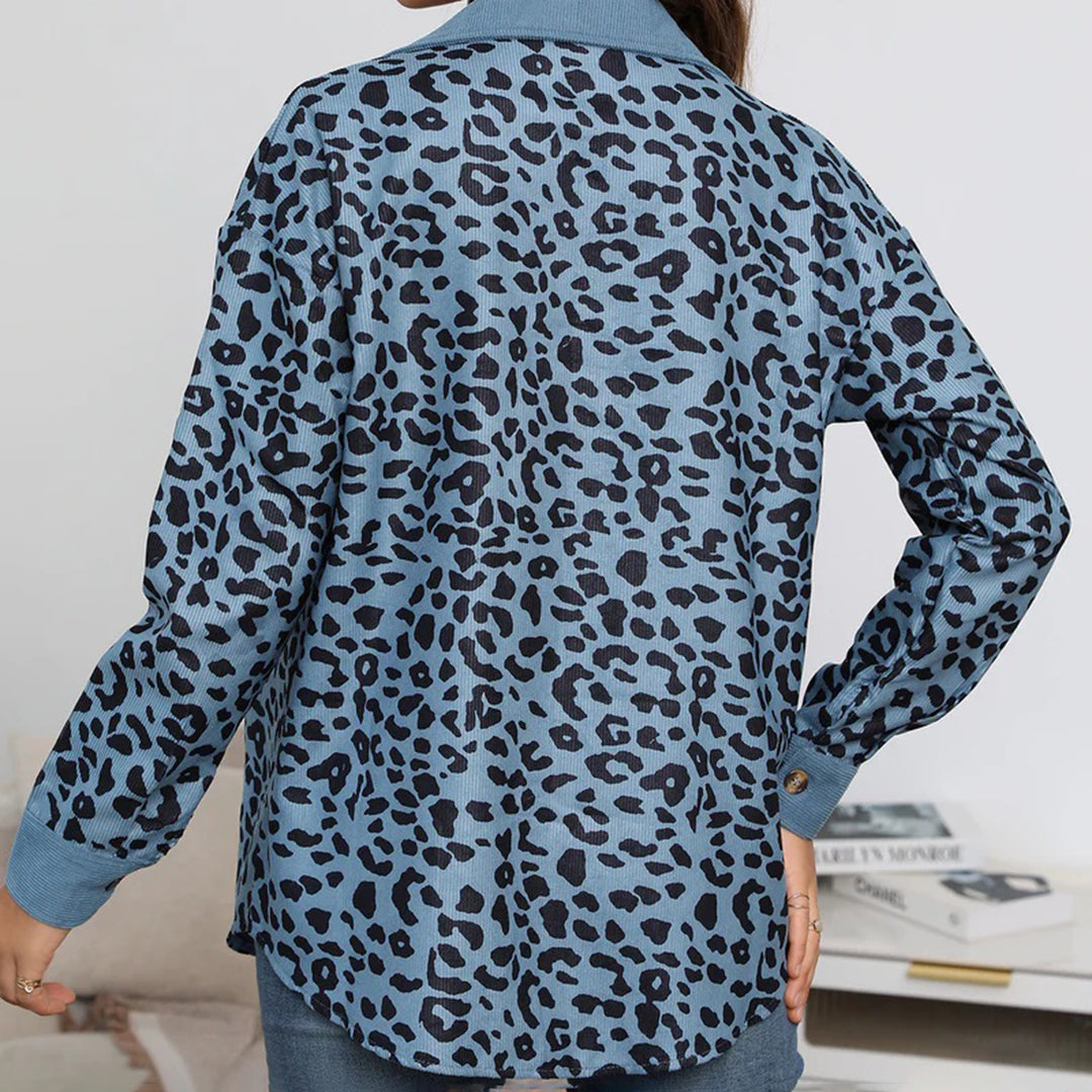 Leona - Damejakke med leopardprint