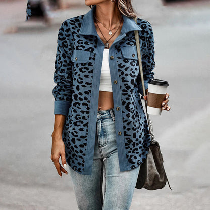 Leona - Damejakke med leopardprint