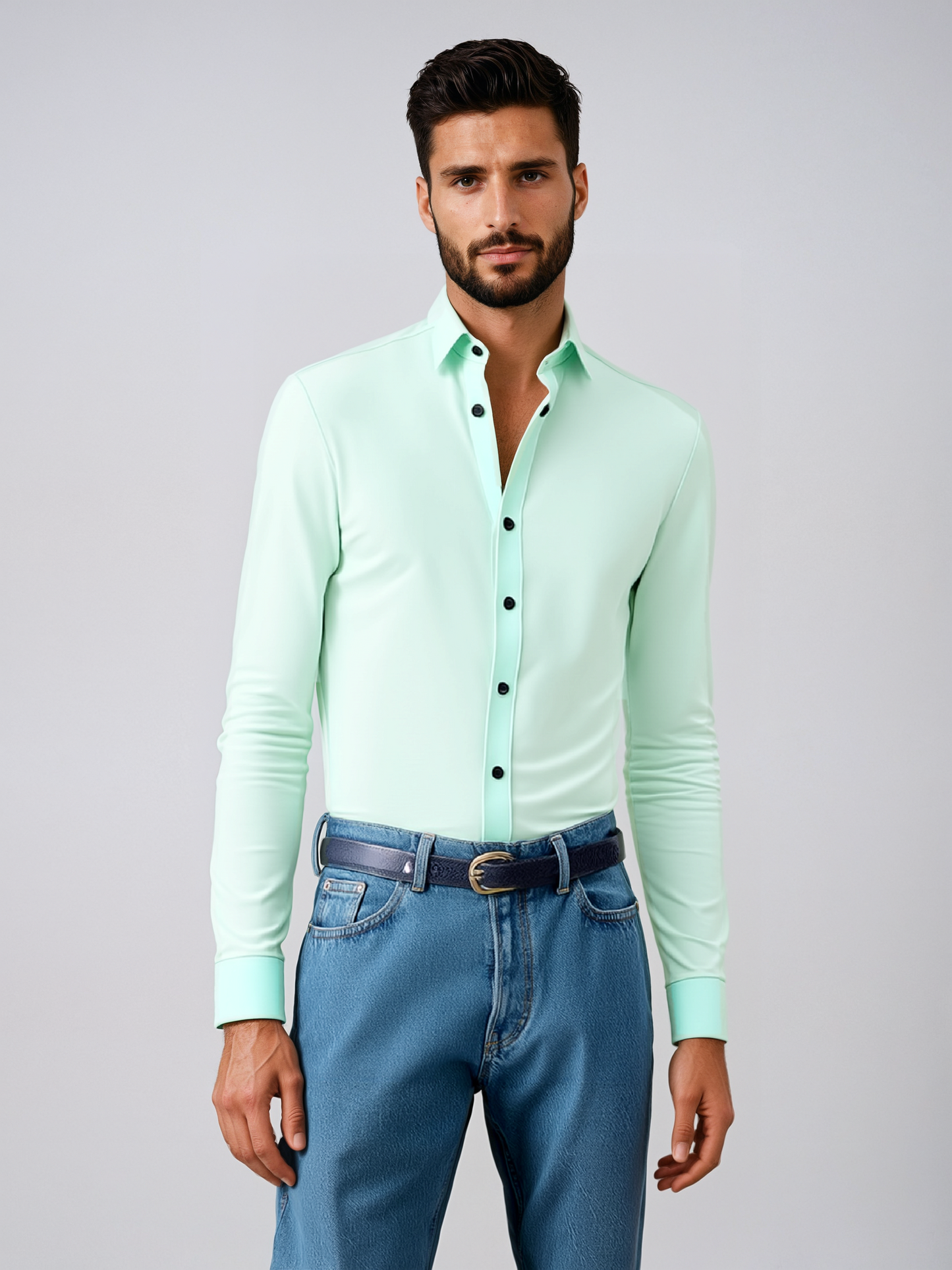 Sebastian – Chemise classique formelle à manches longues pour homme