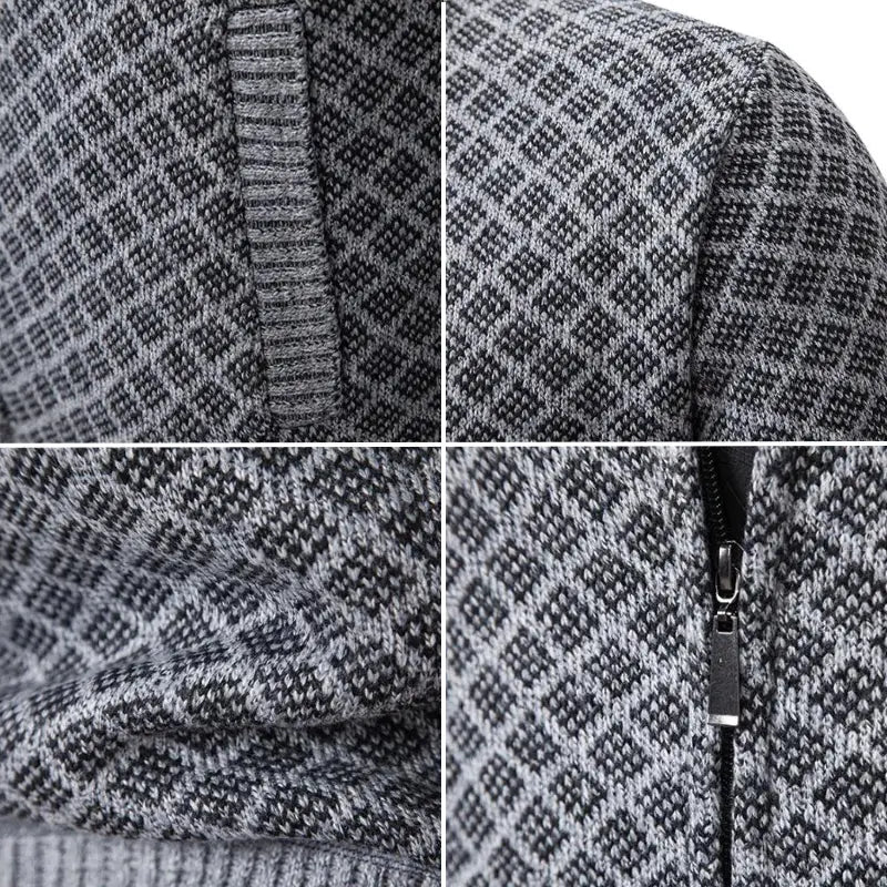 Braided Knit Pullover Sweater for Men Azzoria