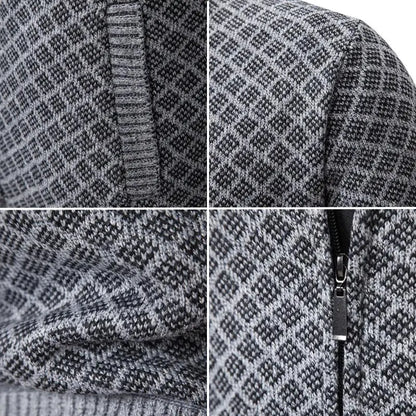 Braided Knit Pullover Sweater for Men Azzoria