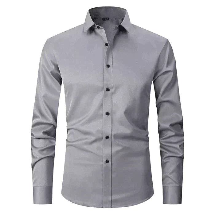 Men's Wrinkle-Free Stretch Non-Iron Button-Down Shirt - Image 8