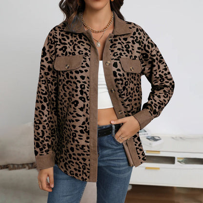 Leona - Damejakke med leopardprint