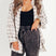 Brushed Check Shirt with Frayed Hem for Women Azzoria