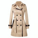 Long Belted Trench Coat for Women Azzoria