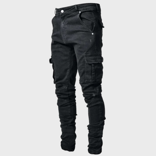 Kaelric - Mens Slim Fit Cargo Jeans