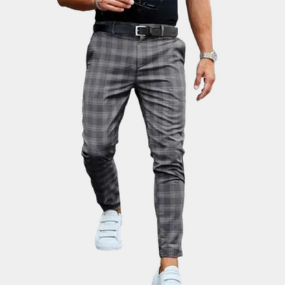Corvann - Pantalones de cuadros para hombre