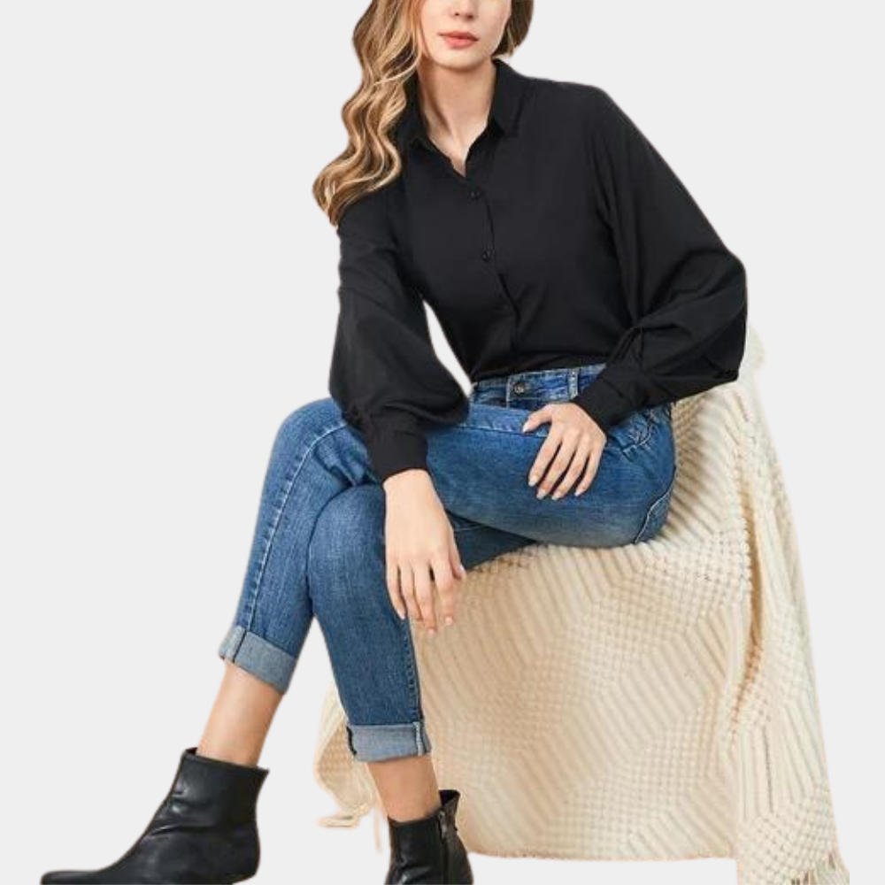 Emmeline - Womens Puff Sleeve Blouse