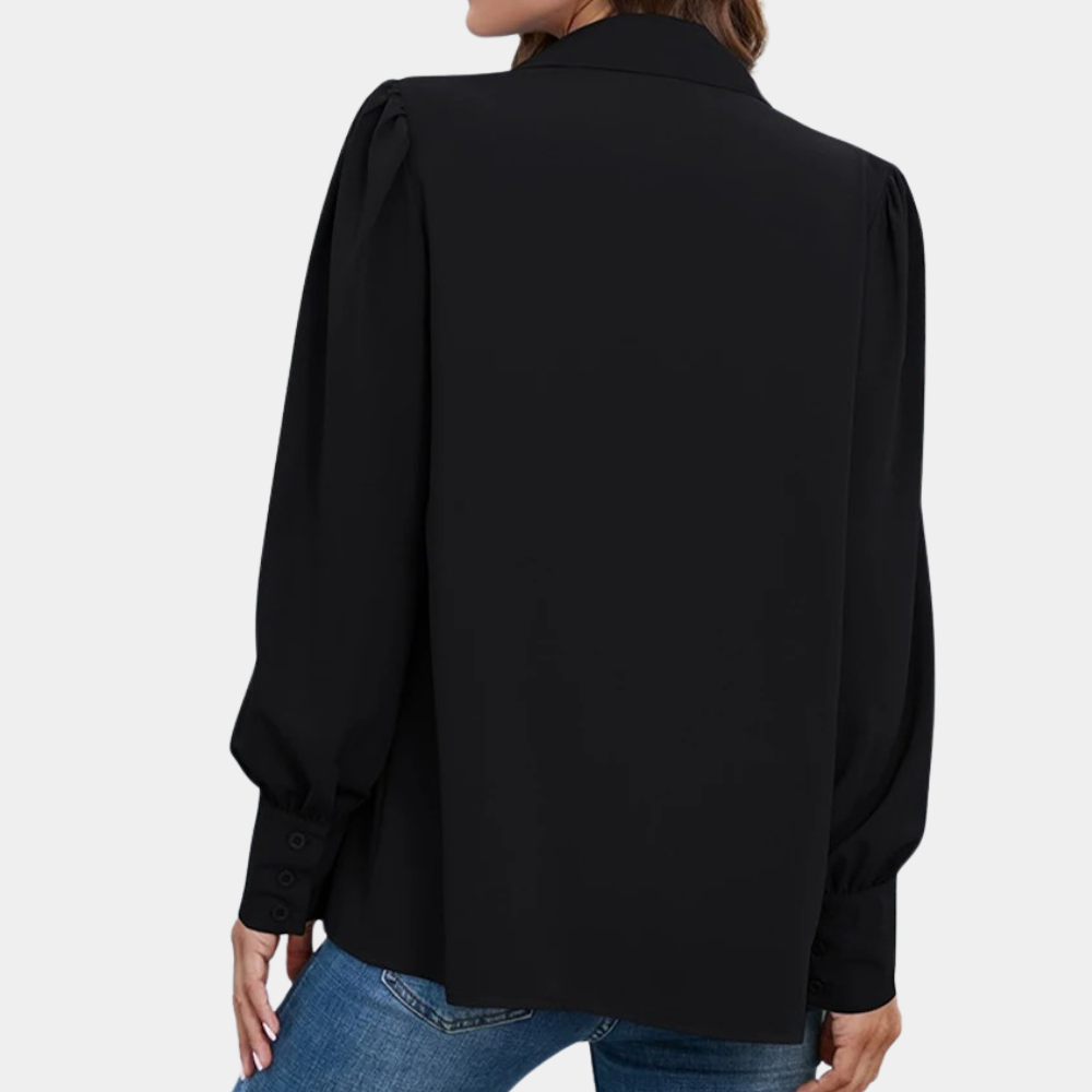 Ellen - Damebluse med ballonærmer