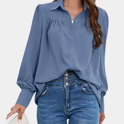 Ellen - Damebluse med ballonærmer