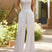 Women Halter Floor Length Bridal Jumpsuit Wide Leg