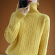 Cable-Knit Turtleneck Sweater for Women Azzoria