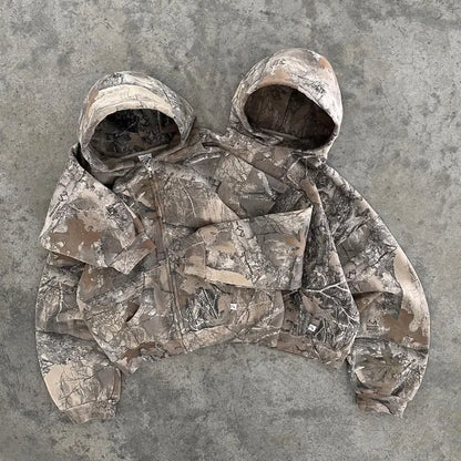 Camo Hoodie with Fleece Lining for Men Azzoria