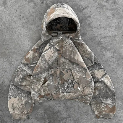 Camo Hoodie with Fleece Lining for Men Azzoria