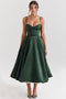Robe midi corset sans manches pour femme